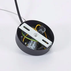 Jusra pendellampe i sort metal, 1 lyskilde.