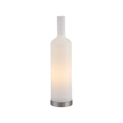 JUST LIGHT. bordlampe Bottle, opal hvid, glas, E14
