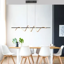 JUST LIGHT. Emanda hængelampe, jern, sort messing