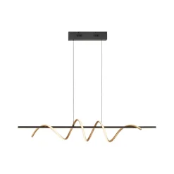 JUST LIGHT. Emanda hængelampe, jern, sort messing