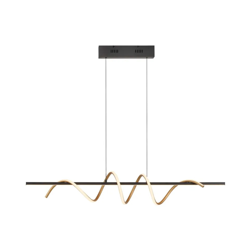 JUST LIGHT. Emanda hængelampe, jern, sort messing