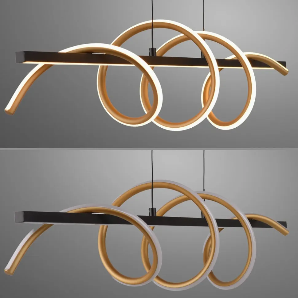 JUST LIGHT. Emanda hængelampe, jern, sort messing