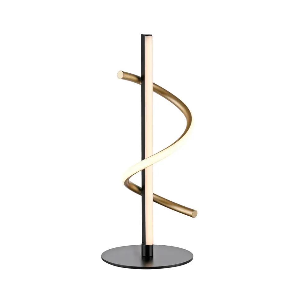 JUST LIGHT. Emanda LED-bordlampe, jern, sort-messing