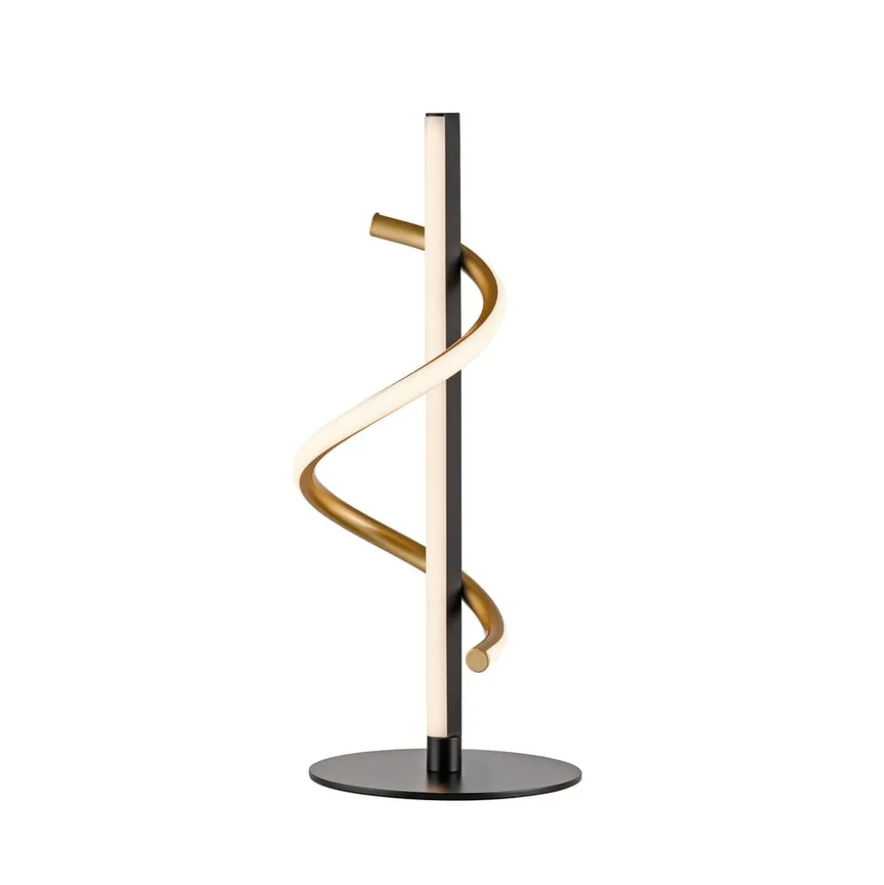 JUST LIGHT. Emanda LED-bordlampe, jern, sort-messing