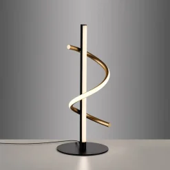 JUST LIGHT. Emanda LED-bordlampe, jern, sort-messing