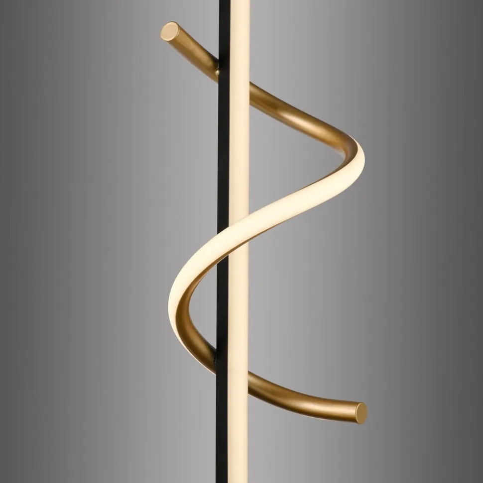 JUST LIGHT. Emanda LED-bordlampe, jern, sort-messing