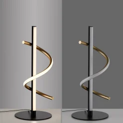 JUST LIGHT. Emanda LED-bordlampe, jern, sort-messing