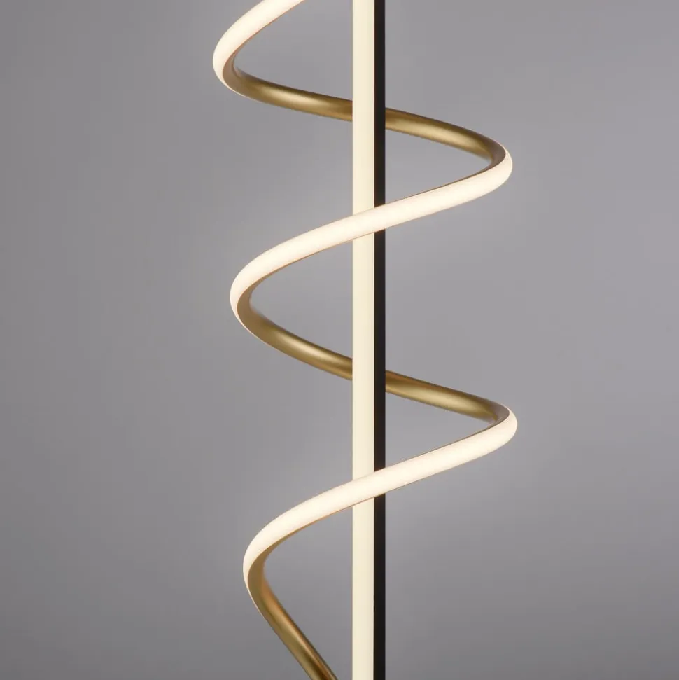 JUST LIGHT. Emanda LED-gulvlampe, jern, sort-messing