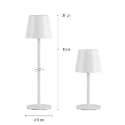 JUST LIGHT. Euria LED-bordlampe, hvid, jern, IP54