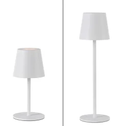 JUST LIGHT. Euria LED-bordlampe, hvid, jern, IP54