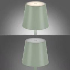 JUST LIGHT. Euria LED-bordlampe, grøn, jern, IP54