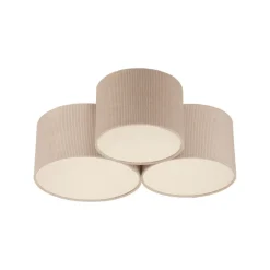 JUST LIGHT. Grøn Duro loftlampe, tekstil, 3 lyskilder