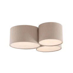 JUST LIGHT. Grøn Duro loftlampe, tekstil, 3 lyskilder