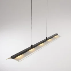 JUST LIGHT. Hængelampe Nele, sort, jern, glas