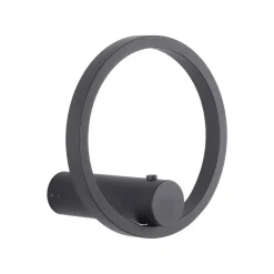 JUST LIGHT. LED-batteridrevet væglampe Archie, sort, 3.000 K