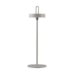 JUST LIGHT. LED-bordlampe Amag grå-beige jern IP44