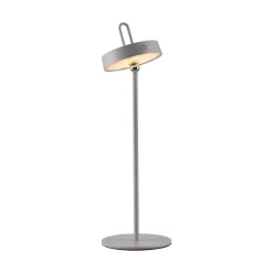 JUST LIGHT. LED-bordlampe Amag grå-beige jern IP44