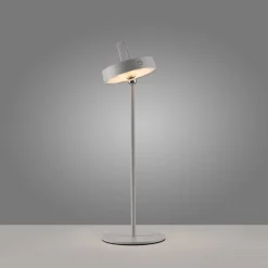 JUST LIGHT. LED-bordlampe Amag grå-beige jern IP44