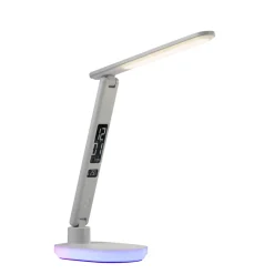 JUST LIGHT. LED-bordlampe Tina, ABS, CCT, RGB, hvid