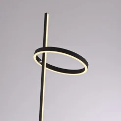 JUST LIGHT. LED-gulvlampe Ritus sort jern Dæmper 3.000 K