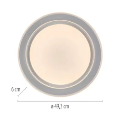 JUST LIGHT. LED-loftslampe Lago Ø 49,3 cm CCT fjernbetjening