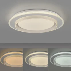 JUST LIGHT. LED-loftslampe Lago Ø 49,3 cm CCT fjernbetjening