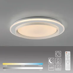 JUST LIGHT. LED-loftslampe Lago Ø 49,3 cm CCT fjernbetjening