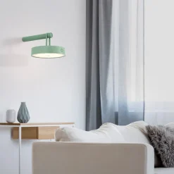 JUST LIGHT. LED-væglampe Arma, grøn, plast IP44