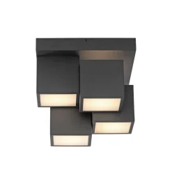 JUST LIGHT. Loftlampe Tetris, jern, 3000 K, sort