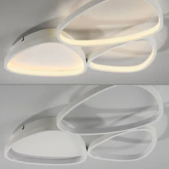 JUST LIGHT. Pebbles loftlampe, hvid, dæmpbar