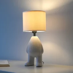 JUST LIGHT. Ted bordlampe, keramik, opretstående, sandbeige