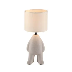 JUST LIGHT. Ted bordlampe, keramik, opretstående, sandbeige