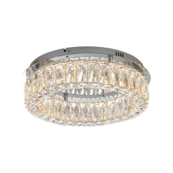 JUST LYS. Kulunka loftlampe, jern, krystalglas