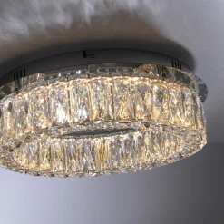 JUST LYS. Kulunka loftlampe, jern, krystalglas