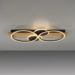 JUST LYS. Trooper loftlampe, jern, træ