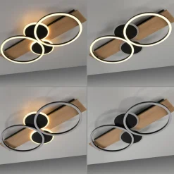 JUST LYS. Trooper loftlampe, jern, træ