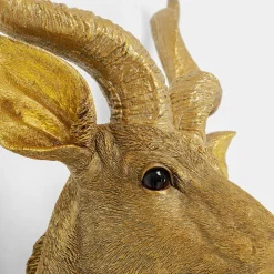 KARE Animal Goat væglampe med stik, guld