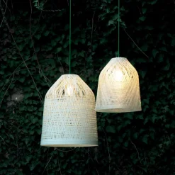 Karman Black Out udendørs hængelampe Ø 35 cm hvid