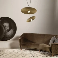 Karman Gonzaga LED-hængelampe, Ø 59 cm, messing