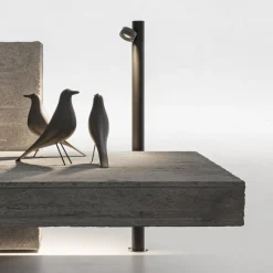 Karman LED-gadelampe Jaco, 90 cm, brun, aluminium, 1 lyskilde.