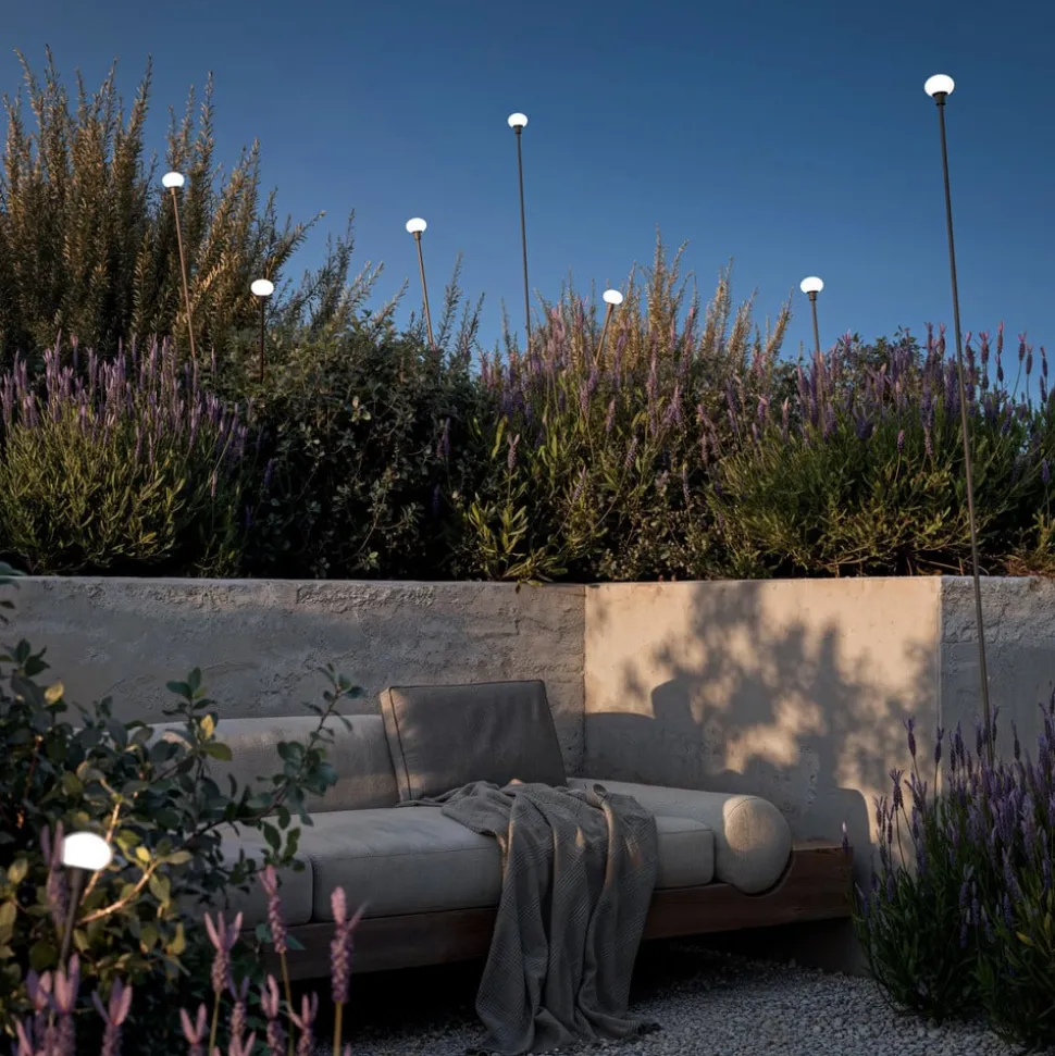 Karman LED-gadelampe MINUIT, højde 210 cm, sort, IP65