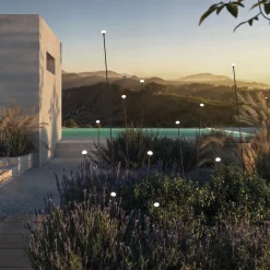 Karman LED-gadelampe MINUIT, højde 160 cm, sort, IP65