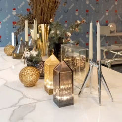 Kartell Lantern LED-bordlampe, røggrå IP54