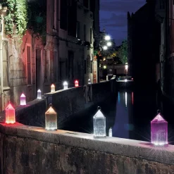 Kartell Lantern LED-bordlampe, røggrå IP54