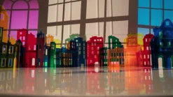 Kartell LED-bordlampe Batteri, 26 cm, røggrå, IP54