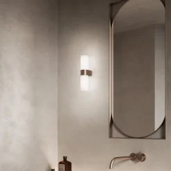 kdln væglampe Pastilla, bronze, højde 36 cm, glas