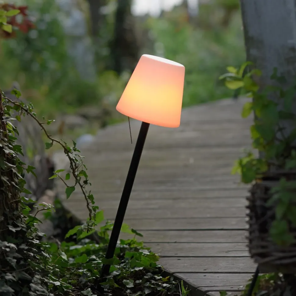 Keno LED-bordlampe jordspyd, trækafbryder, batteri