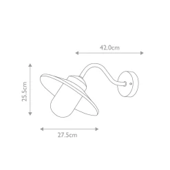Klampenborg udendørs væglampe, sort, bevægelsessensor