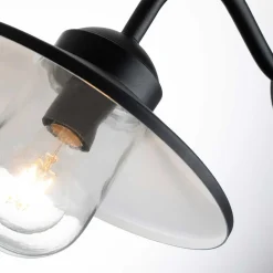 Klampenborg udendørs væglampe, sort, bevægelsessensor