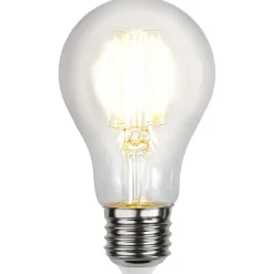 Klar E27 A60 LED-pære 3,5 W, AC/DC 12-24 V 2.700 K